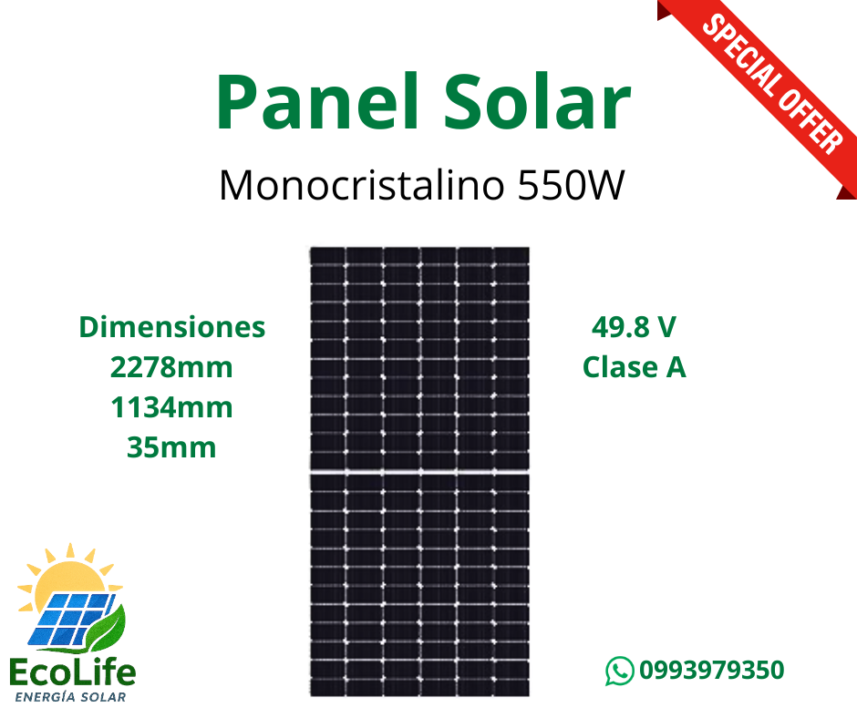 ecolife bateria de litio paneles solares ecuador