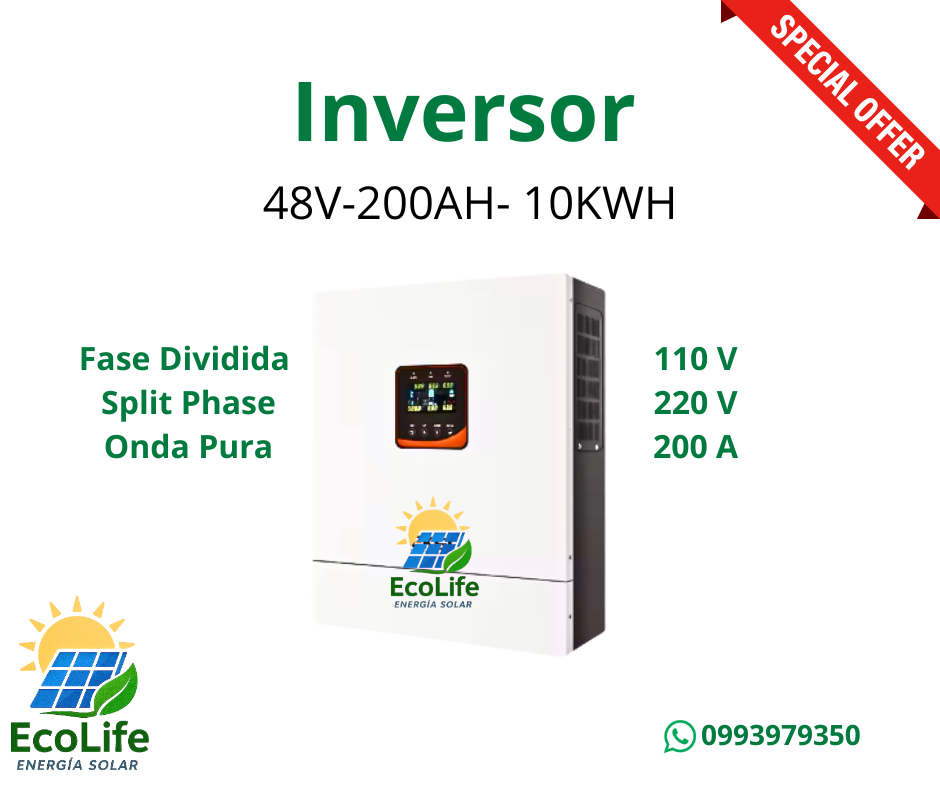 ecolife bateria de litio paneles solares ecuador