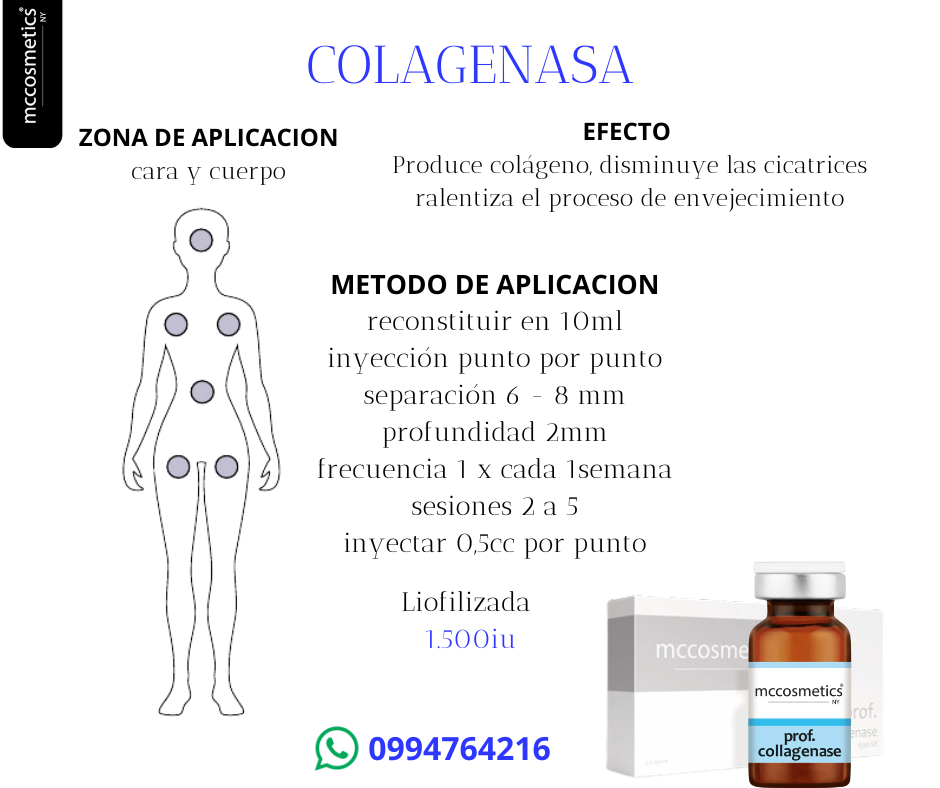 Colagenasa Otesaly Enzimas Recombinantes Lipo Hialuronidasa Colagenasa Lipasa La Casa del Estetico 12