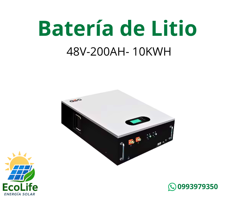 ecolife bateria de litio paneles solares ecuador