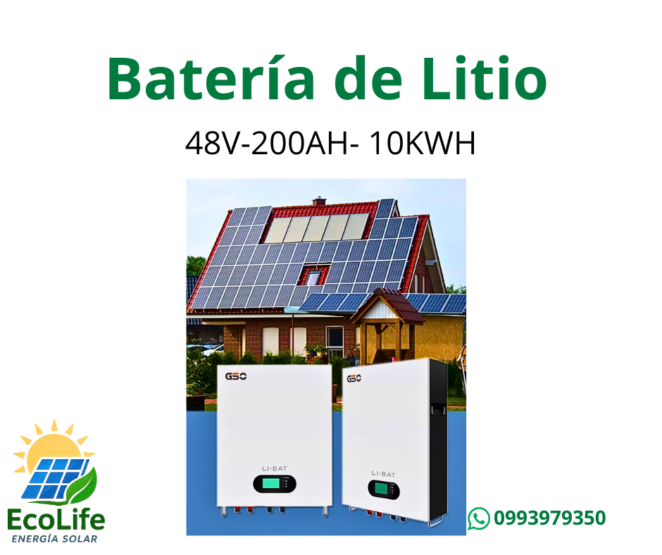ecolife bateria de litio paneles solares ecuador