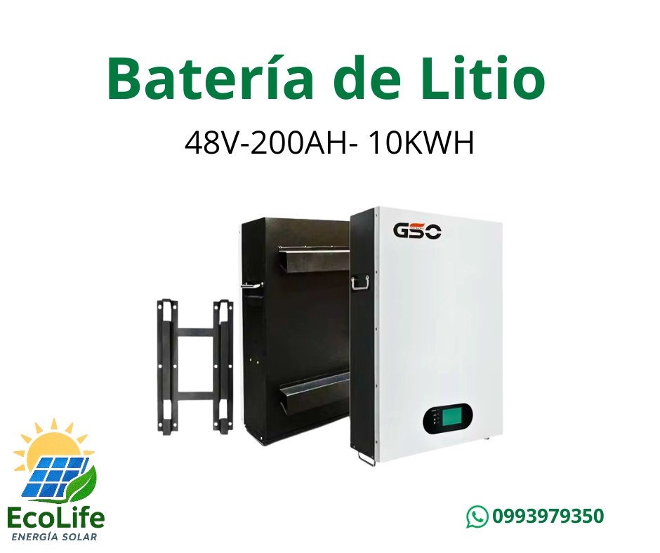 ecolife bateria de litio paneles solares ecuador