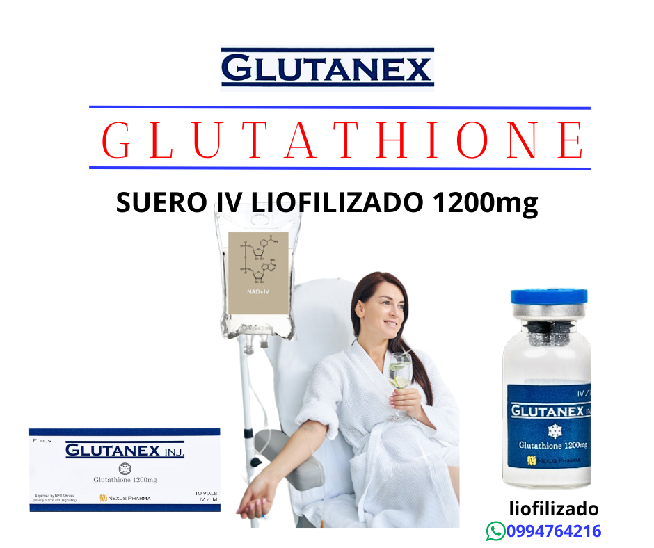 glutathione 1200mg liofilizado la casa del estetico
