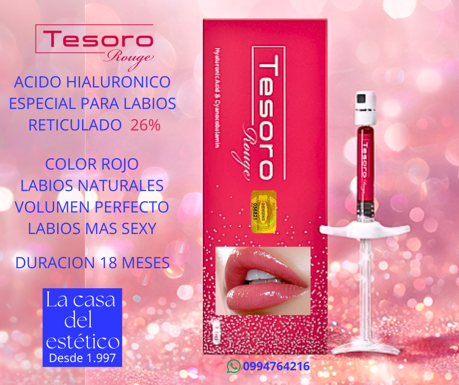 tesoro rojo rouge acido hialuronico para labios 2