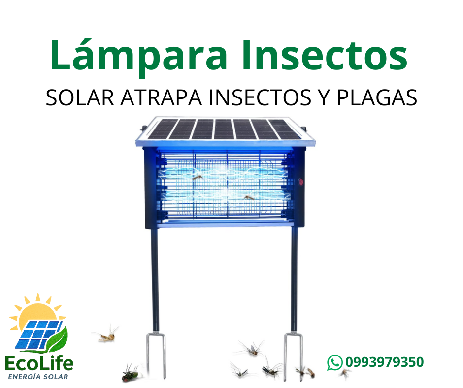 lampara mata insectos y plagas solar