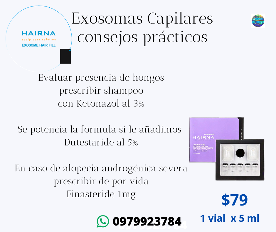 exosomas capilares pdx perdida del cabello dermaline dlexo