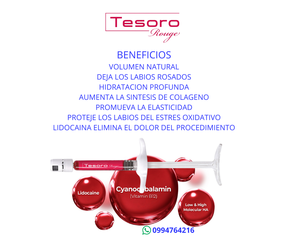 tesoro rojo rouge acido hialuronico para labios 4